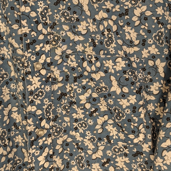 Vintage 80's Mach II By Arrow button down blue floral shirt - Picture 4 of 6